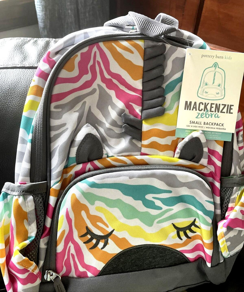 School Pottery barn Rainbow Zebra BACKPACK bag Stripe gift disney travel girl =