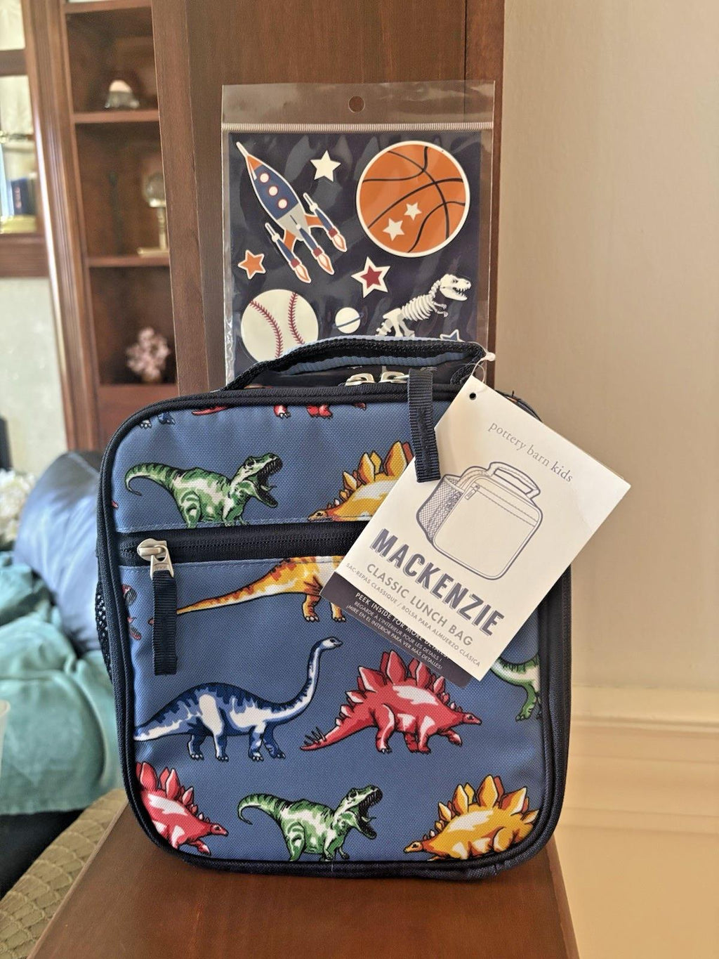 School Disney Pottery barn Lunch Box Bag Dinosaur space star gift boy travel ??e
