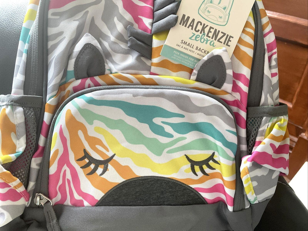 School Pottery barn Rainbow Zebra BACKPACK bag Stripe gift disney travel girl =