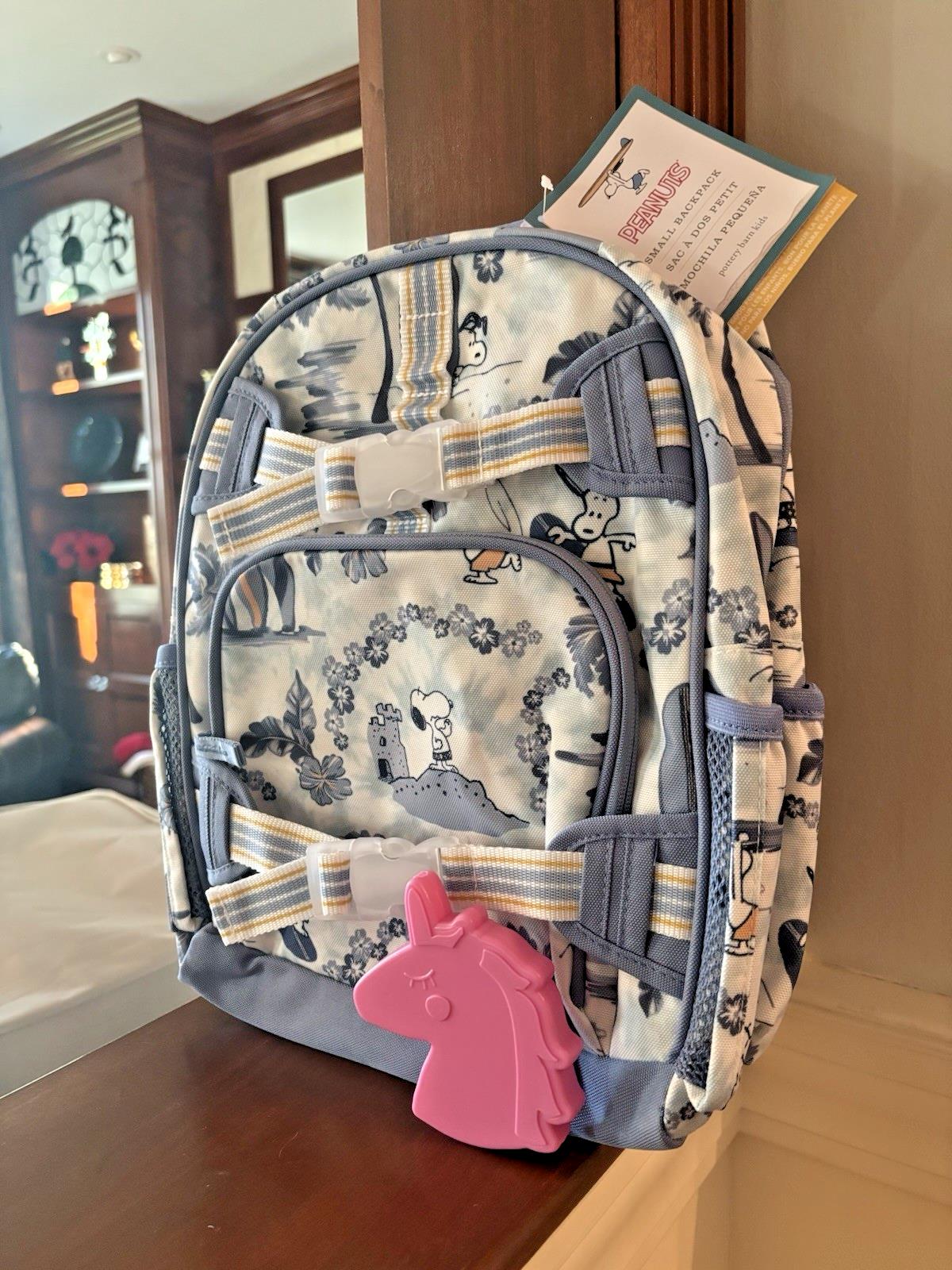 Pottery Barn school SNOOPY Disney Backpack Peanuts beach Travel bag unicorn .