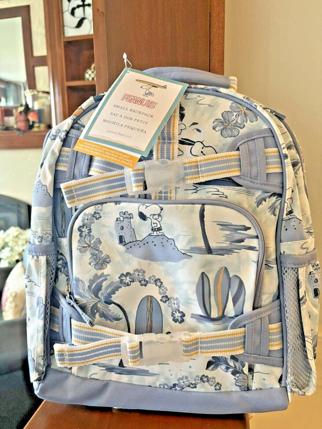 Pottery Barn school SNOOPY Disney Backpack Peanuts beach Travel bag unicorn .