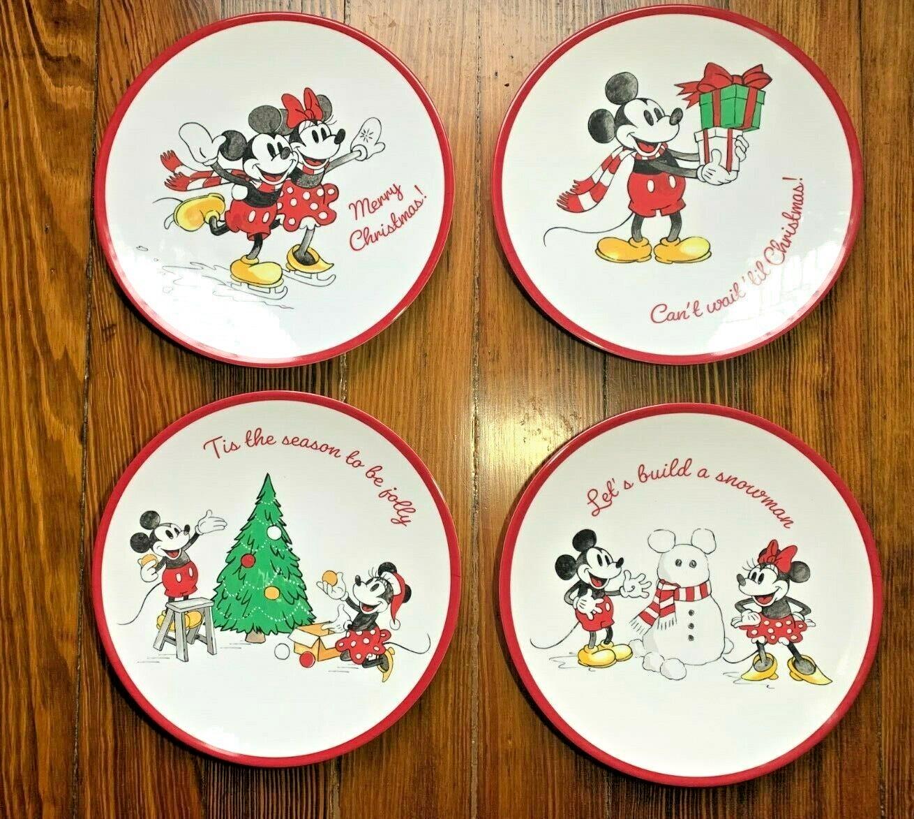 Pottery Barn Holiday Mickey Mouse Disney Christmas Dinner party school SET 8 r