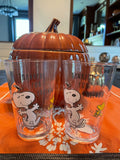 Snoopy Pottery Barn Peanuts Holiday gift Thanksgiving party Disney Cup SET 2