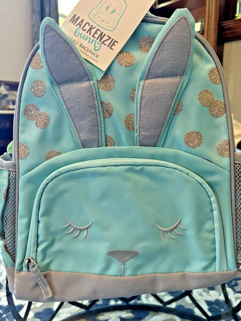 Pottery Barn school Disney Glitter BACKPACK bunny +Water Bottle travel Girl ?? .