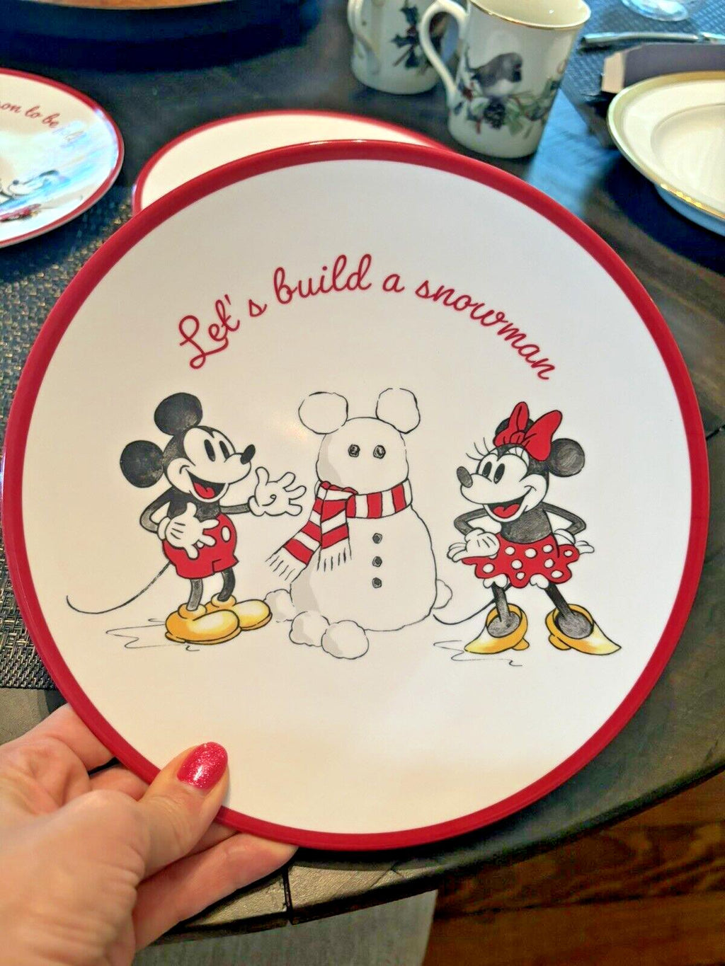 Pottery Barn Holiday Mickey Mouse Disney Christmas Dinner party school SET 8 r