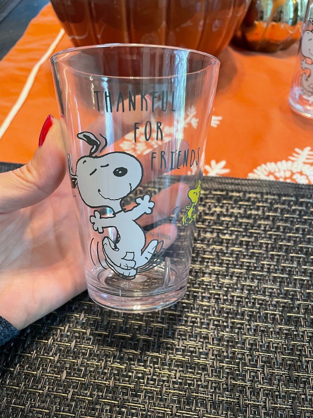 Snoopy Pottery Barn Peanuts Holiday gift Thanksgiving party Disney Cup SET 2