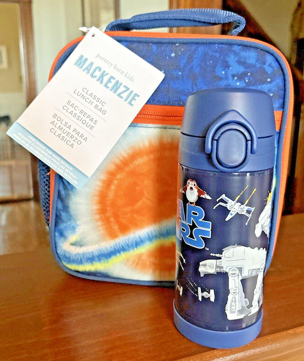 Pottery Barn School Disney Star Wars LUNCH BOX Bag space Water Bottle solo ?? .