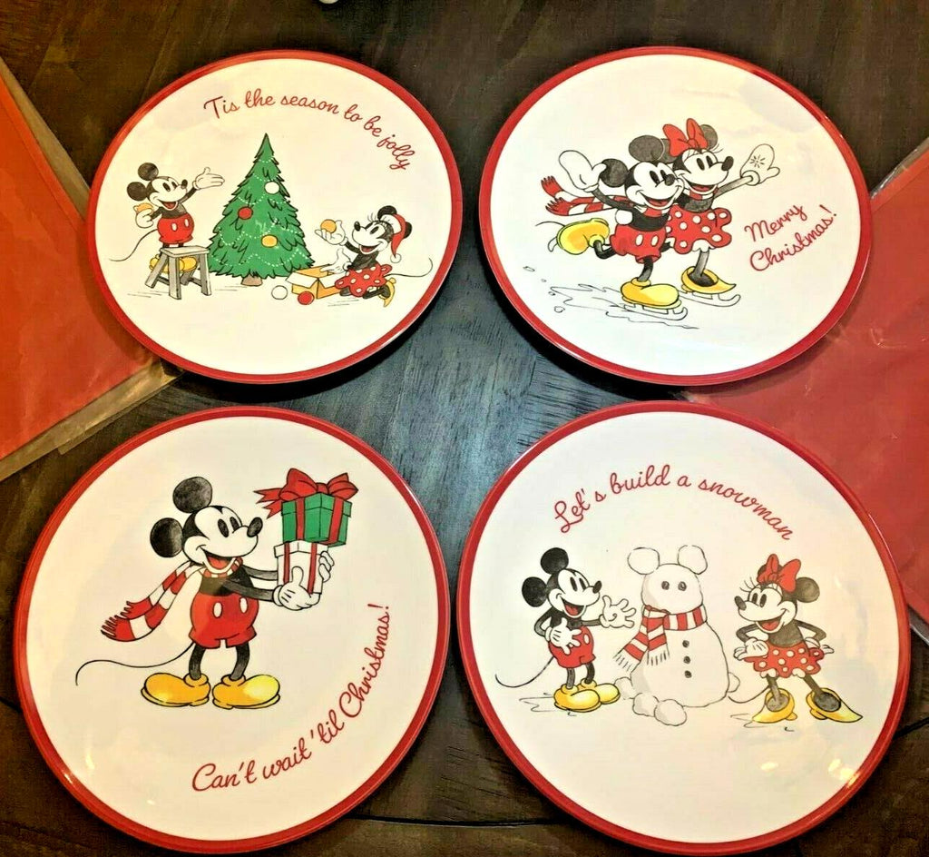 Pottery Barn Holiday Mickey Mouse Disney Christmas Dinner party school SET 8 r