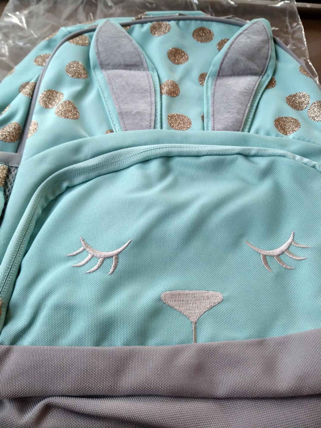 Pottery Barn school Disney Glitter BACKPACK bunny +Water Bottle travel Girl ?? .