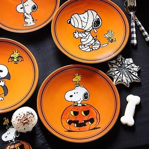 Disney Snoopy Pottery Barn Peanuts Halloween holiday gift party school kid SET [
