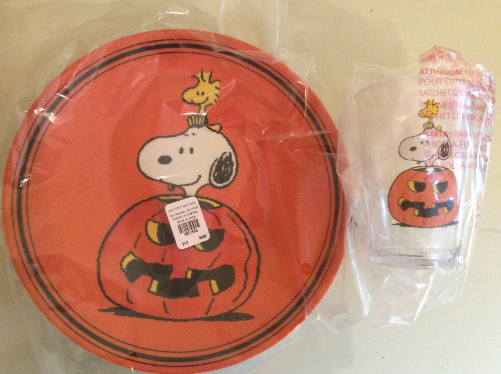 Disney Snoopy Pottery Barn Peanuts Halloween holiday gift party school kid SET [