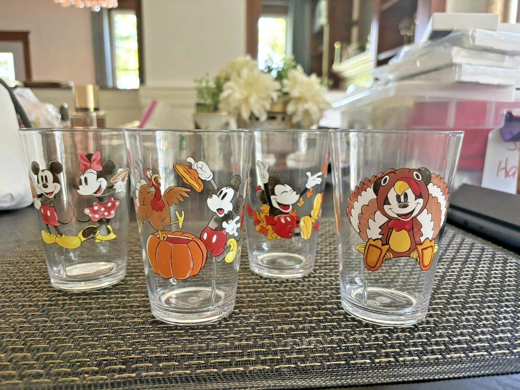 Pottery Barn Thanksgiving Christmas holiday gift Disney dinner party Cup SET 4