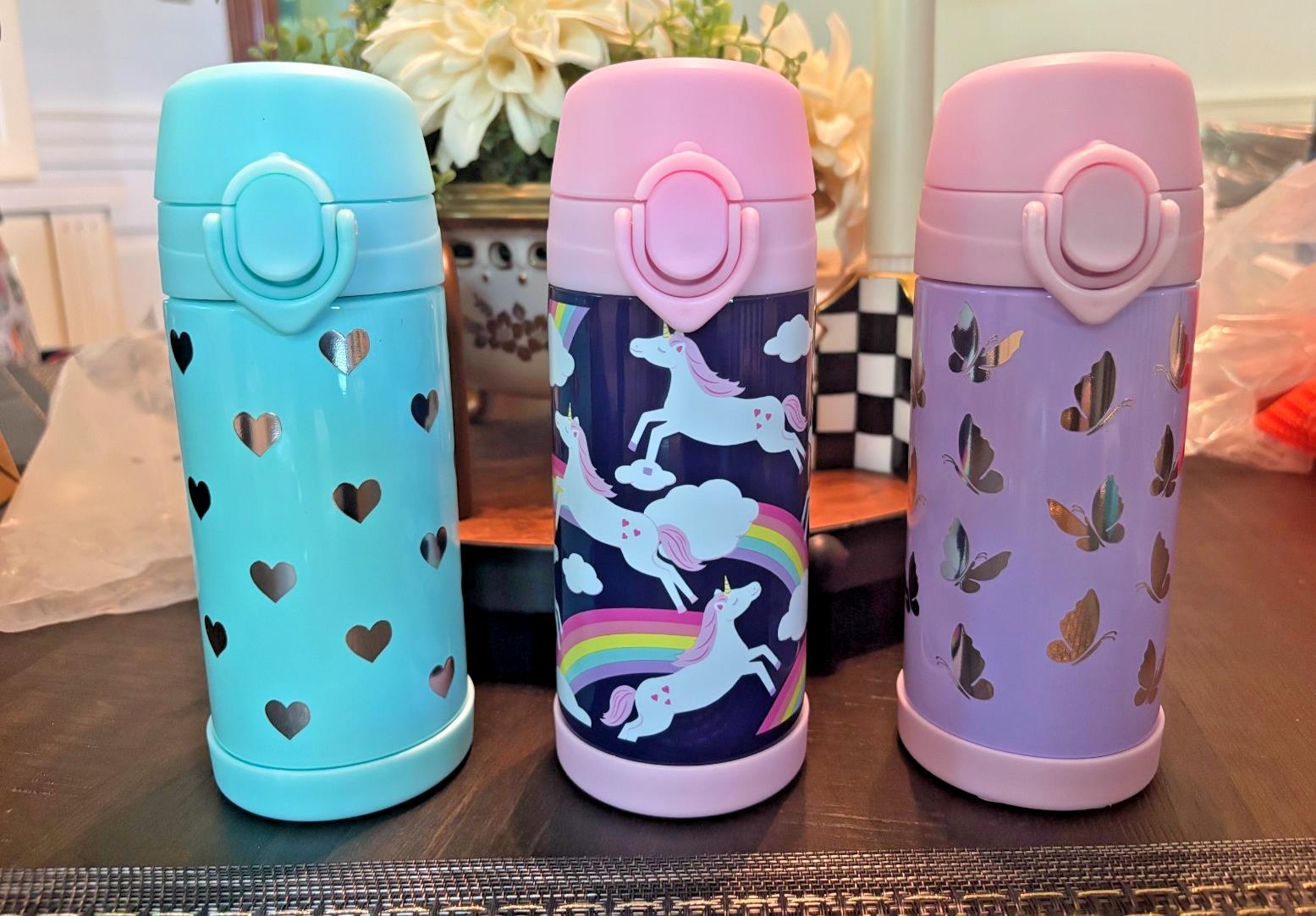 Pottery Barn school Disney Glitter LUNCH WATER bag Unicorn girl travel heart?? .