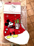 Pottery Barn Holiday Christmas stocking Mickey Mouse quilted Disney kid gift '