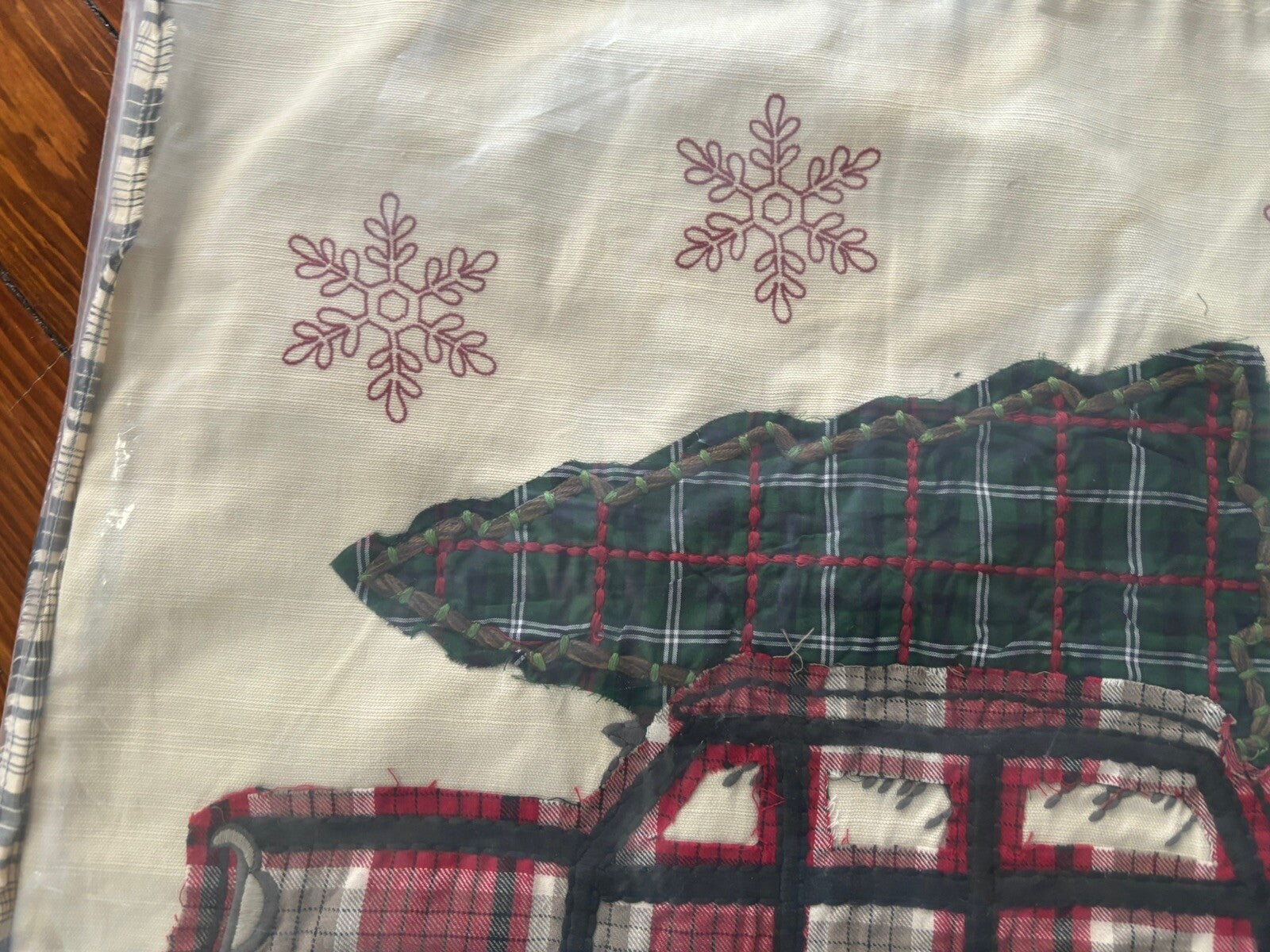 Pottery Barn Disney Holiday Plaid Pillow Sham Car party gift $119 Christmas -
