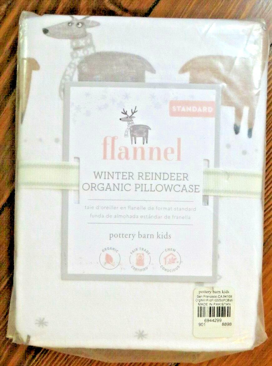 Pottery Barn Holiday Reindeer Christmas gift Birthday Deer Rudolph Pillowcase .