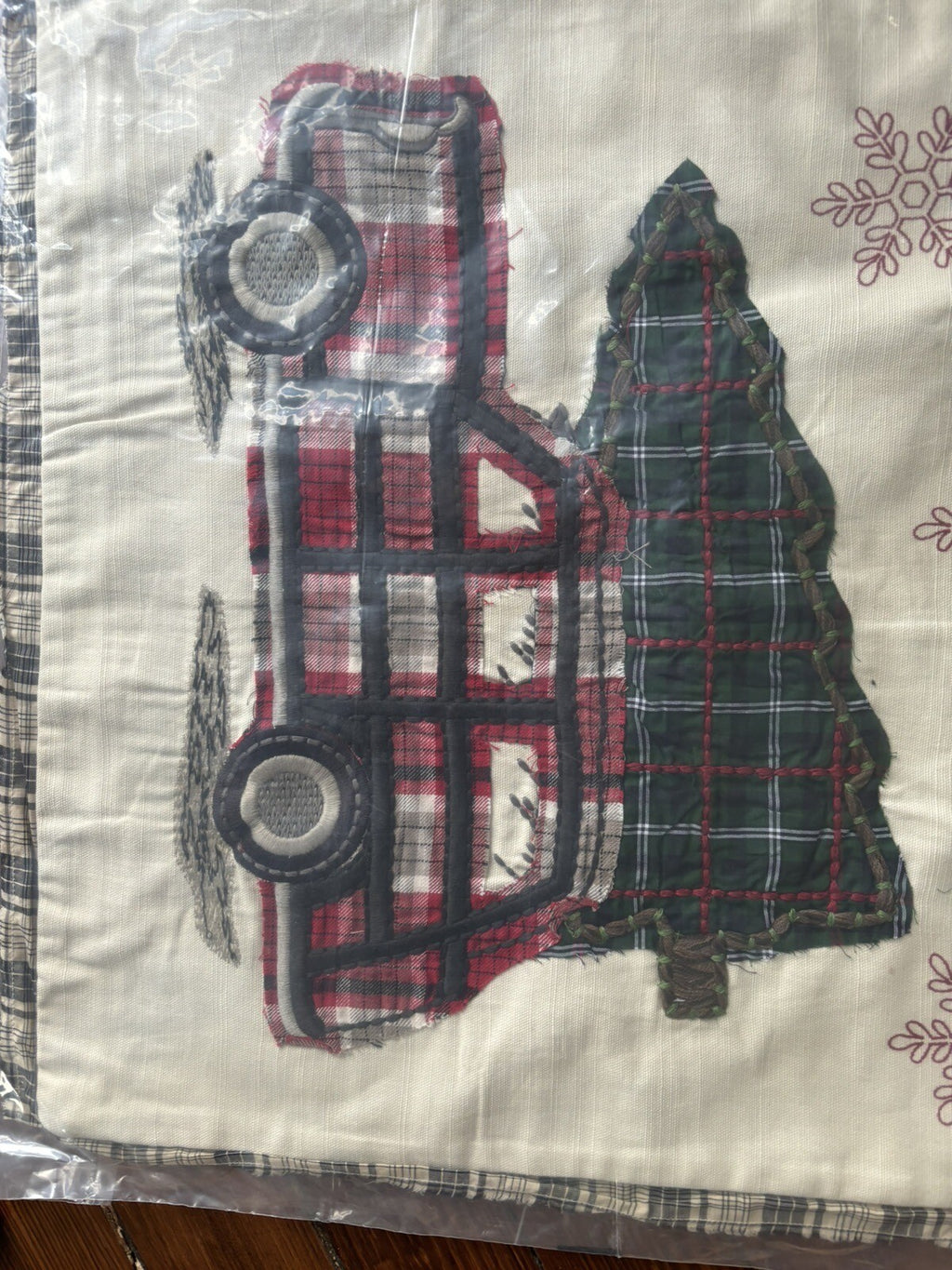 Pottery Barn Disney Holiday Plaid Pillow Sham Car party gift $119 Christmas -