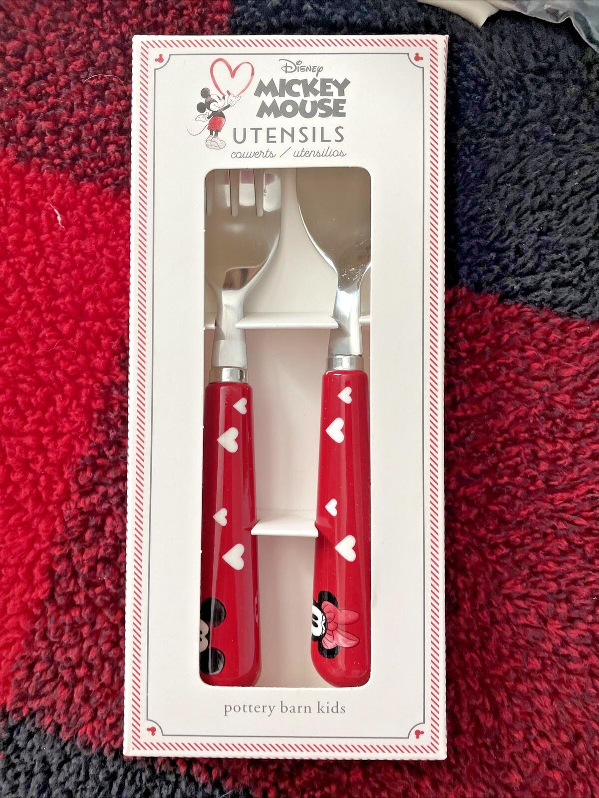Pottery Barn Mickey Mouse holiday Christmas Disney Utensil gift party school ??1