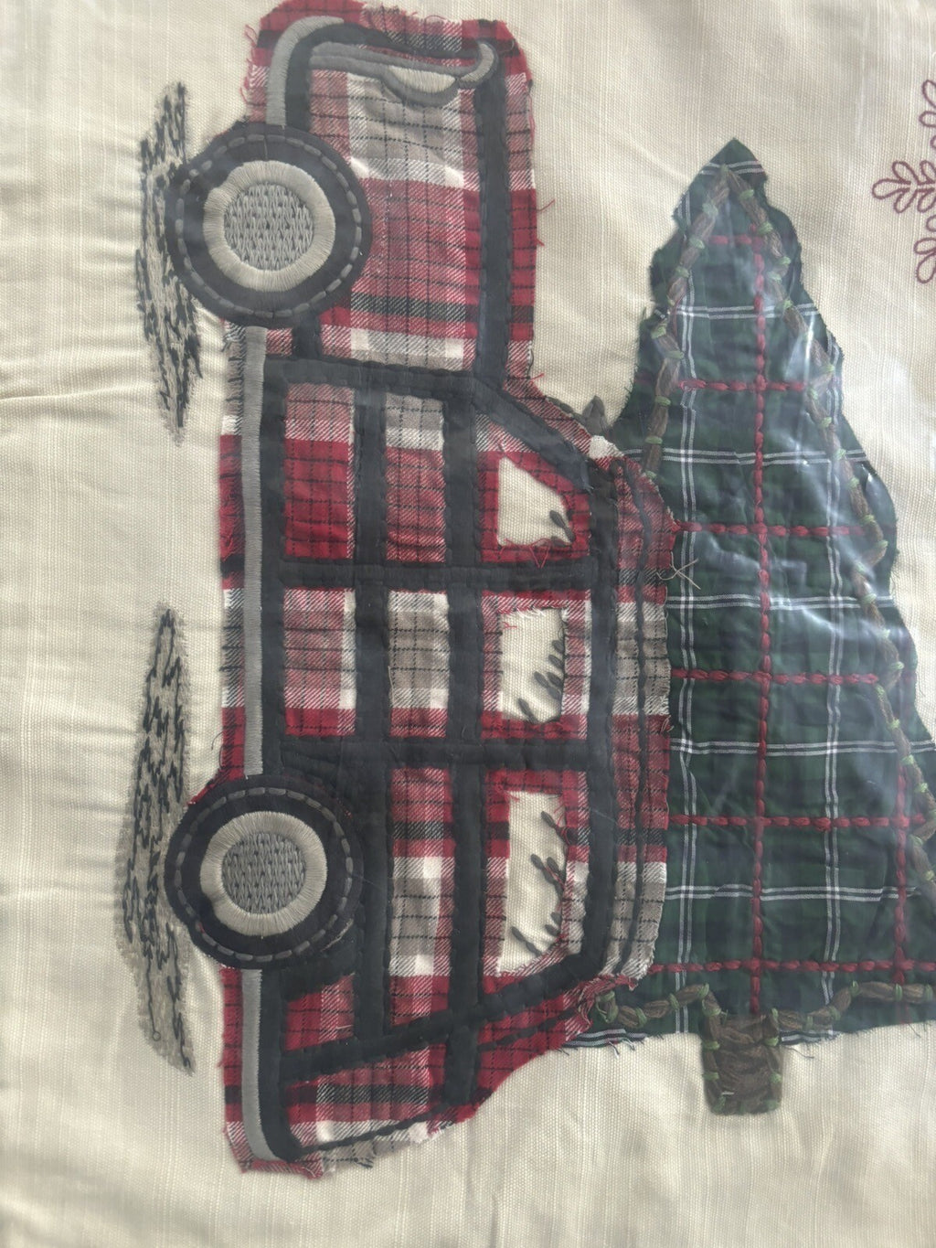 Pottery Barn Disney Holiday Plaid Pillow Sham Car party gift $119 Christmas -