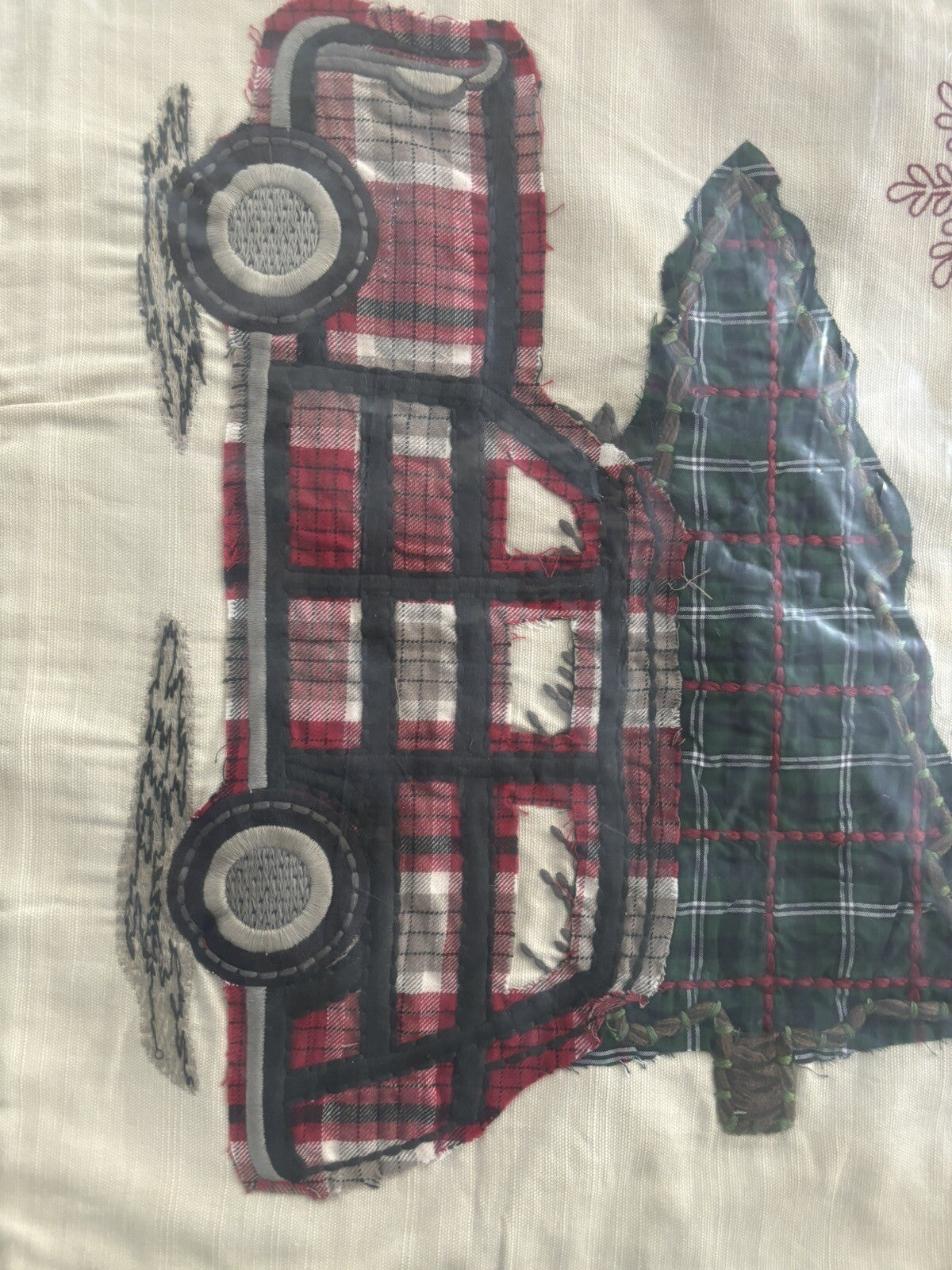 Pottery Barn Disney Holiday Plaid Pillow Sham Car party gift $119 Christmas -