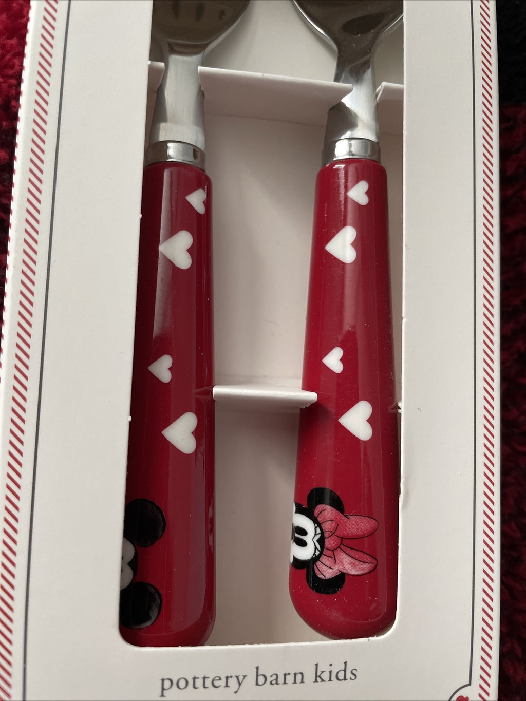 Pottery Barn Mickey Mouse holiday Christmas Disney Utensil gift party school ??1