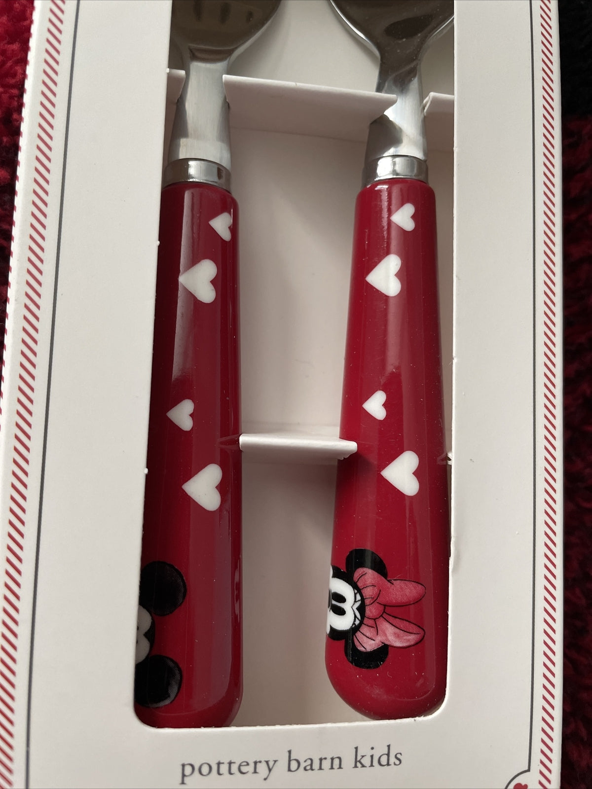 Pottery Barn Mickey Mouse holiday Christmas Disney Utensil gift party school ??1