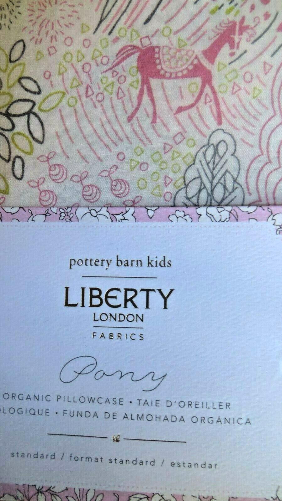 Pottery Barn Liberty London Pony Horse pillowcase holiday purple pink Unicorn [