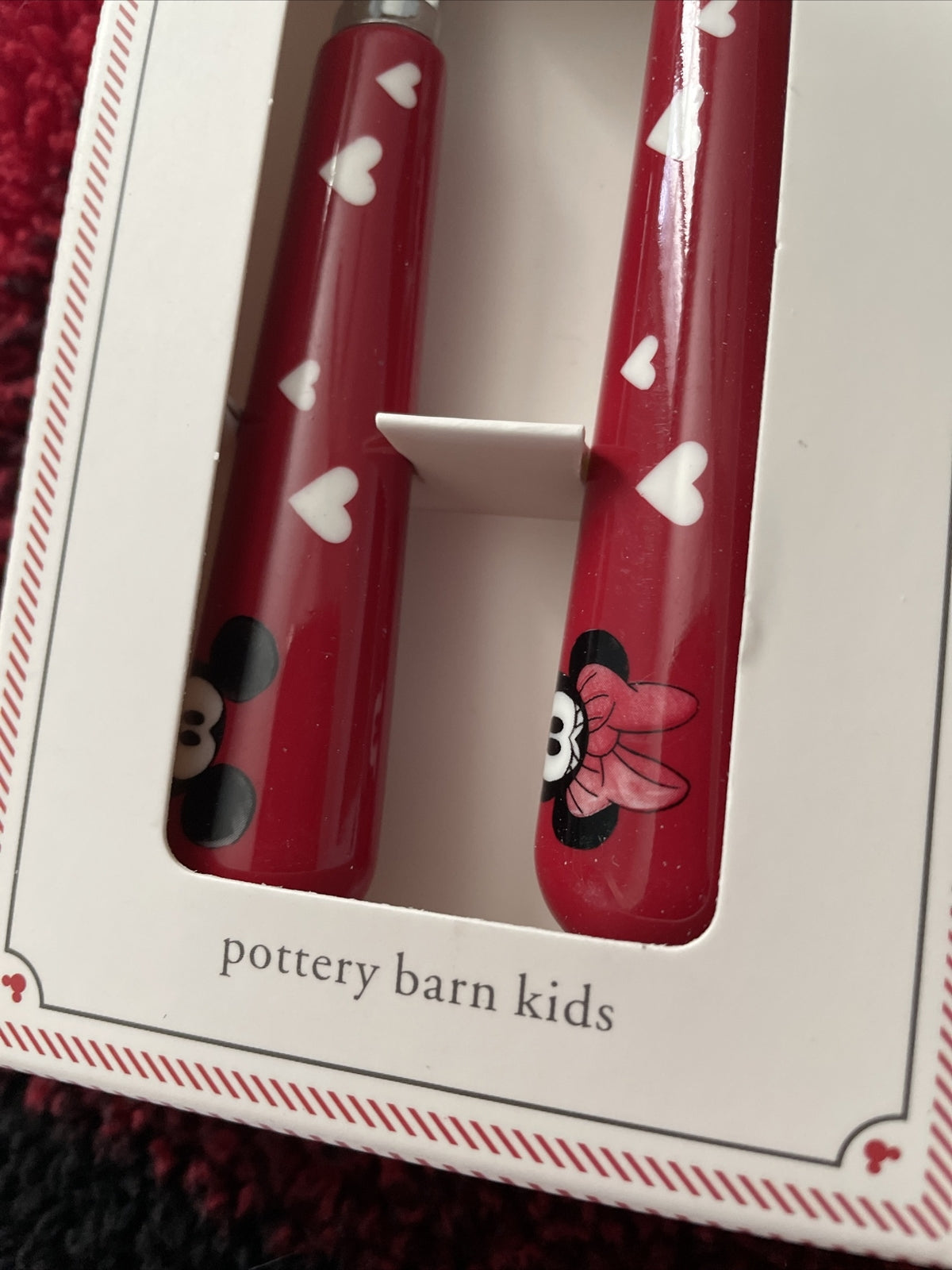 Pottery Barn Mickey Mouse holiday Christmas Disney Utensil gift party school ??1