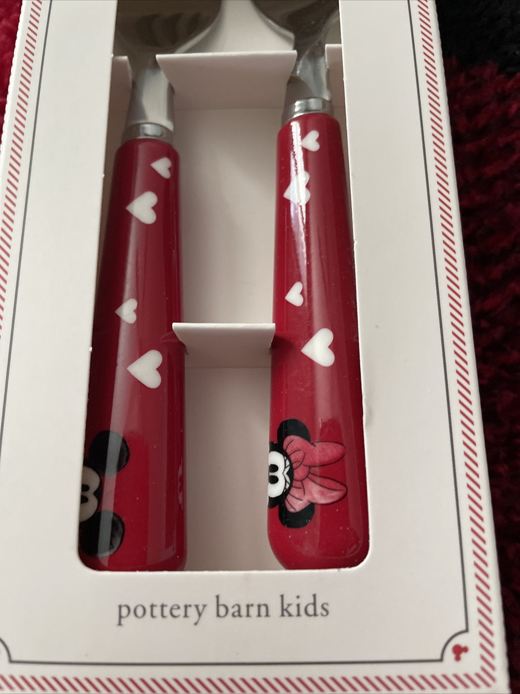 Pottery Barn Mickey Mouse holiday Christmas Disney Utensil gift party school ??1