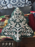 Pottery Barn Nutcracker Christmas Holiday pillow girl party gift beaded tree '