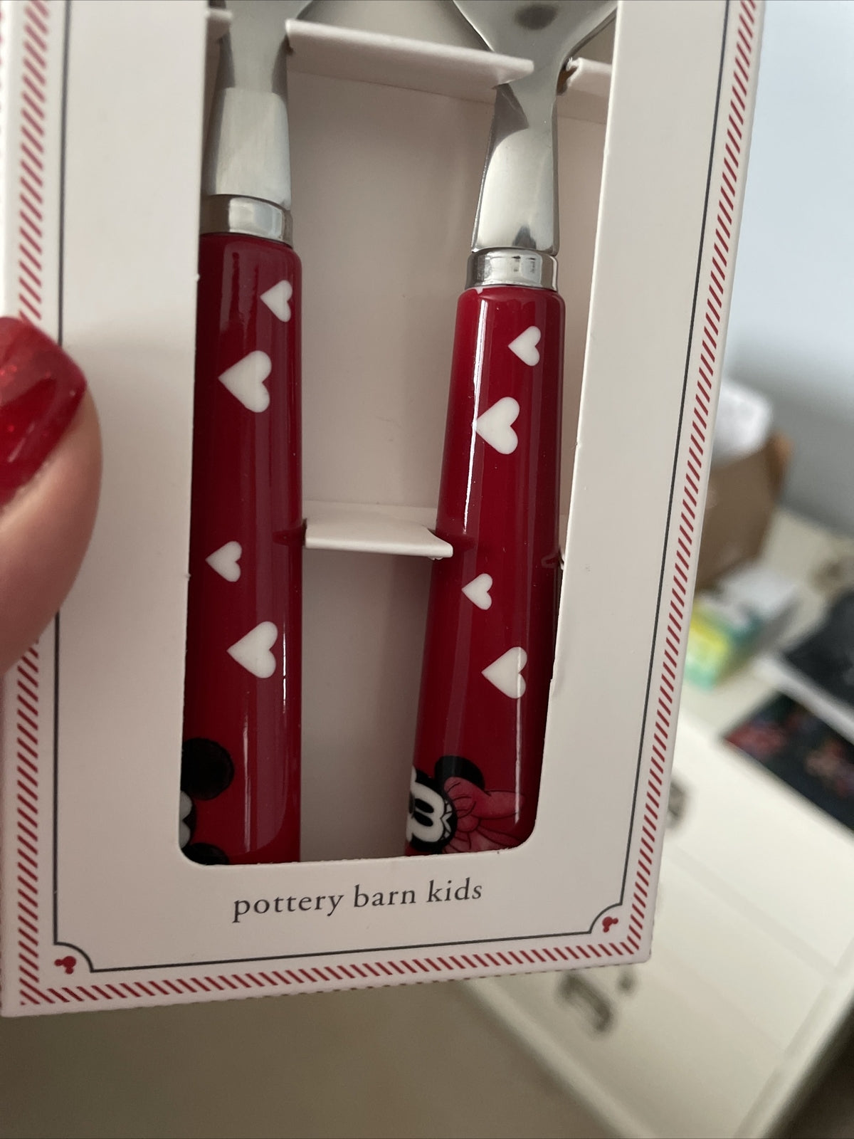 Pottery Barn Mickey Mouse holiday Christmas Disney Utensil gift party school ??1