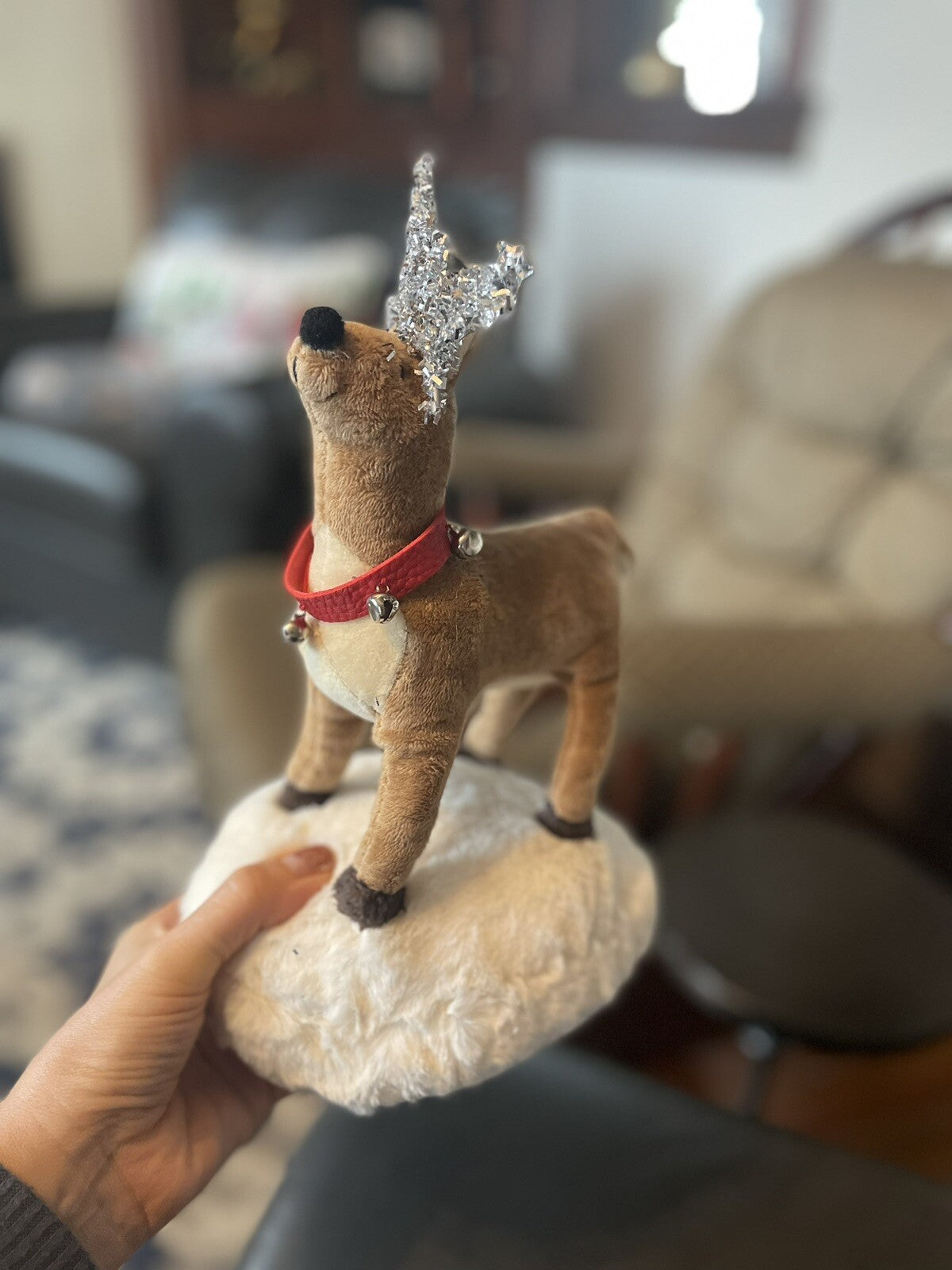 Pottery Barn Disney Christmas stocking holder hanger RUDOLPH REINDEER kid r