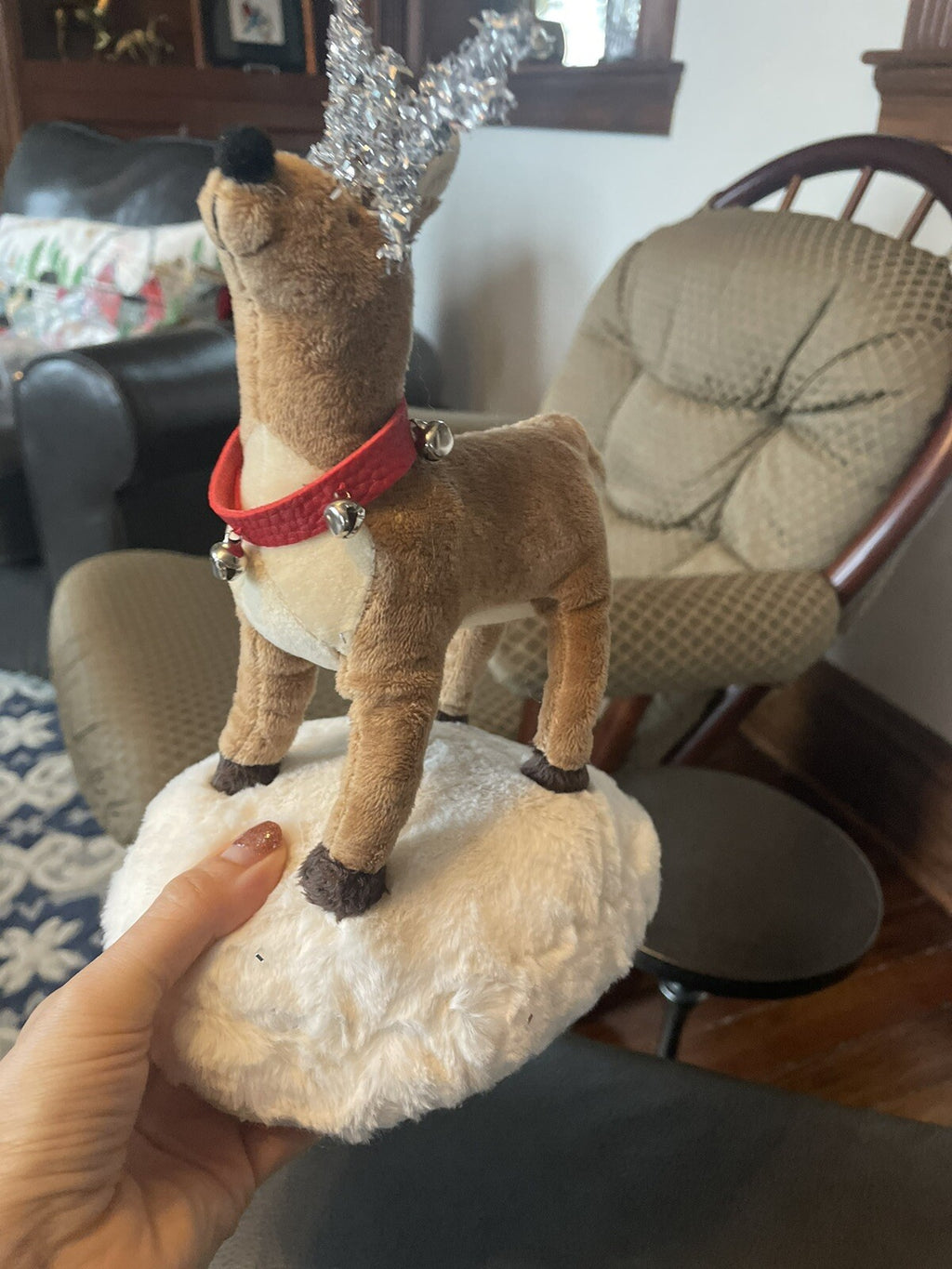 Pottery Barn Disney Christmas stocking holder hanger RUDOLPH REINDEER kid r