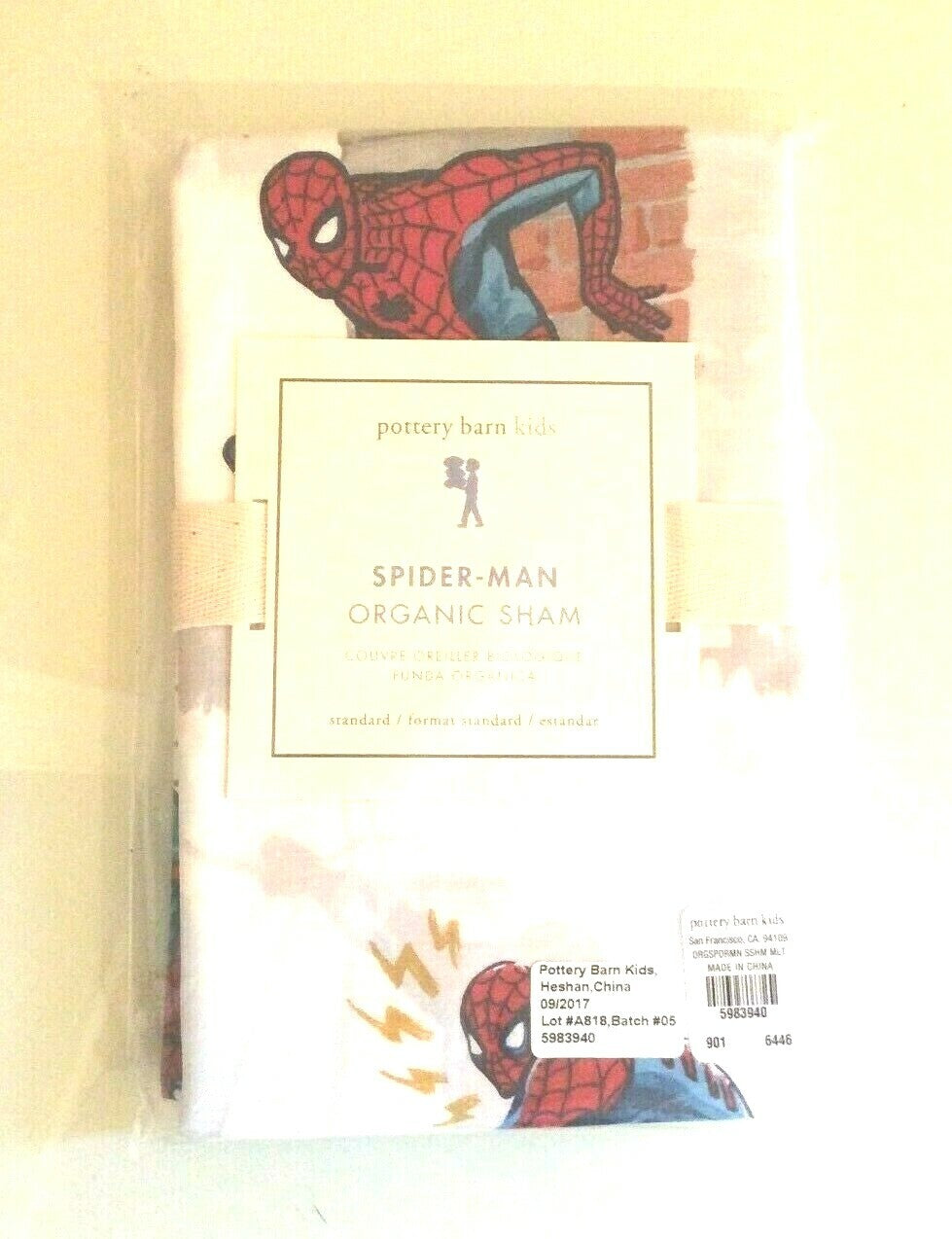 Pottery Barn Mavel Disney superhero party Gift holiday school boy pillow SHAM -