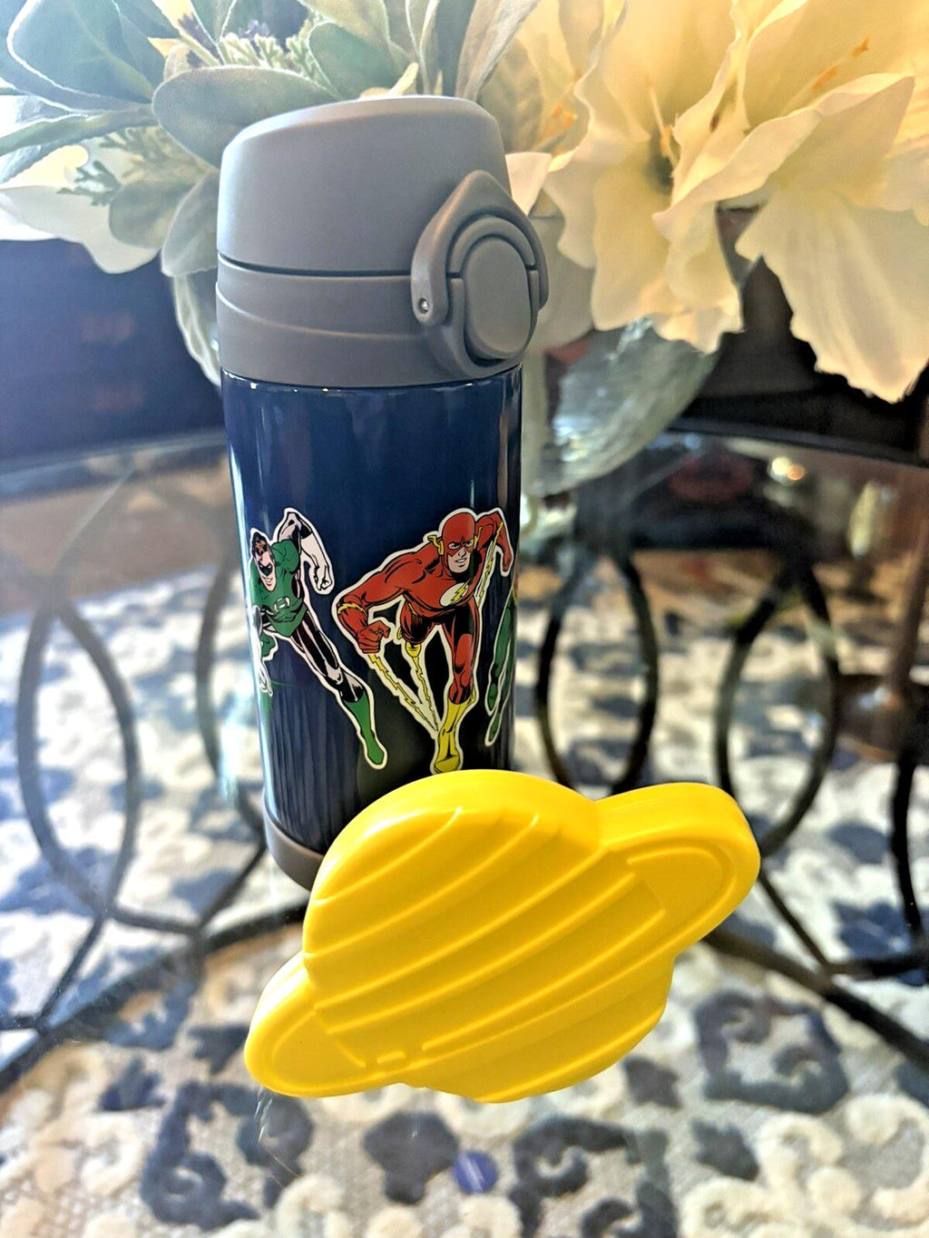 Pottery barn school marvel Flash Batman justice league WATER Travel boy pre k .