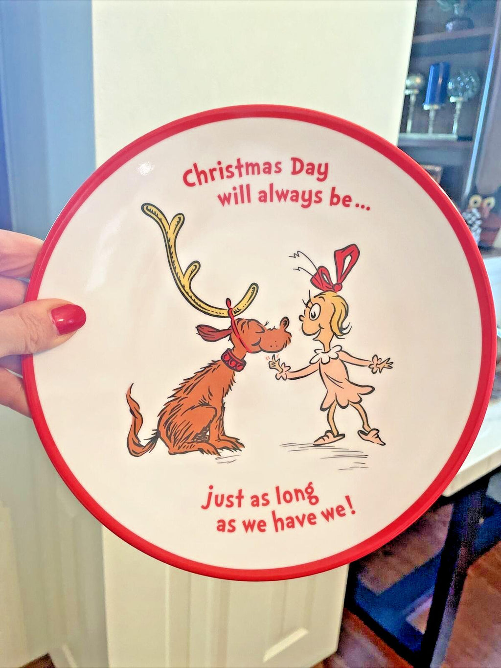 Pottery Barn Holiday Grinch gift Seuss Christmas party DISNEY plate school m
