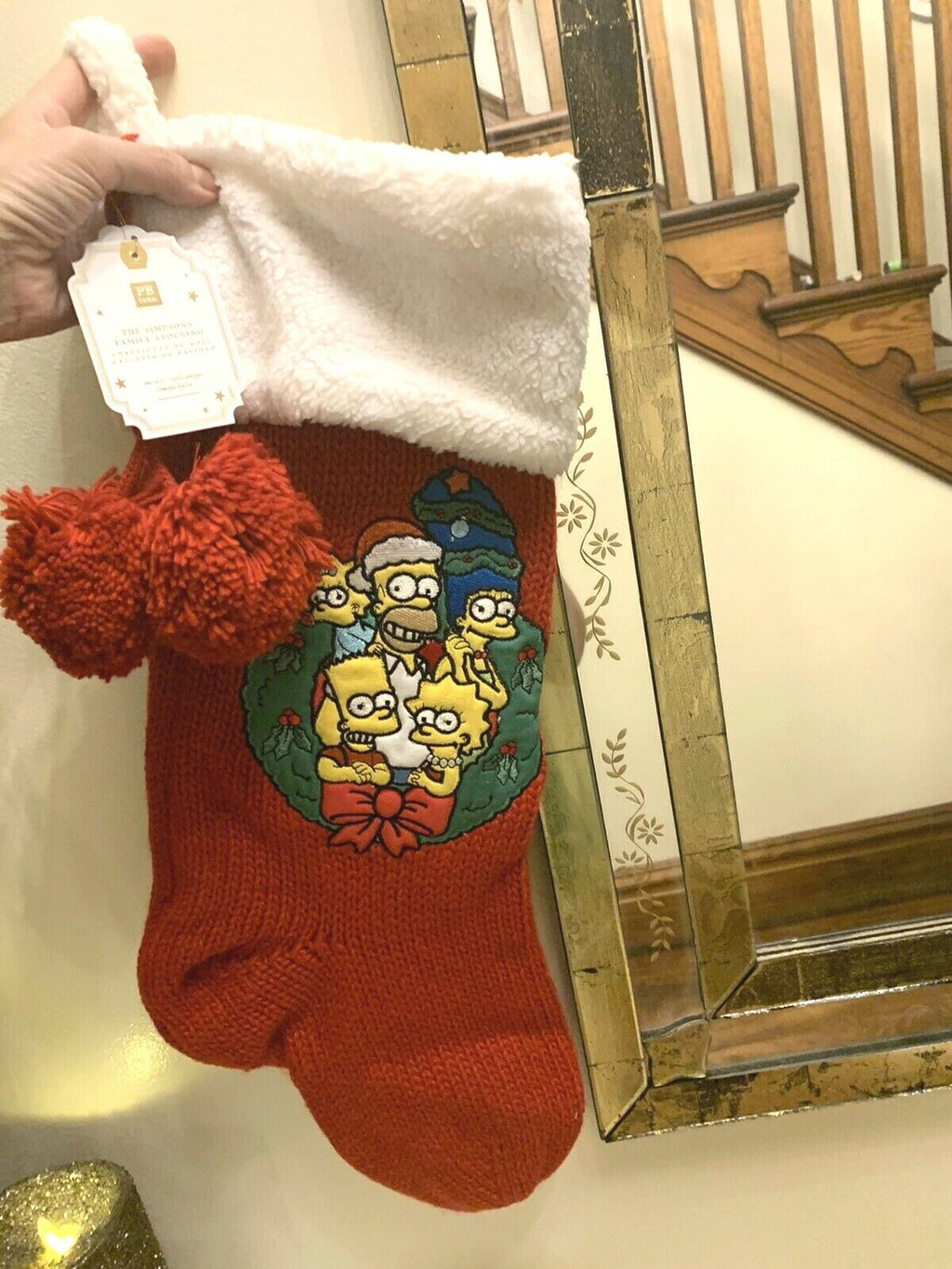 Pottery Barn Holiday Christmas stocking Simpson party gift Homer kid Disney [