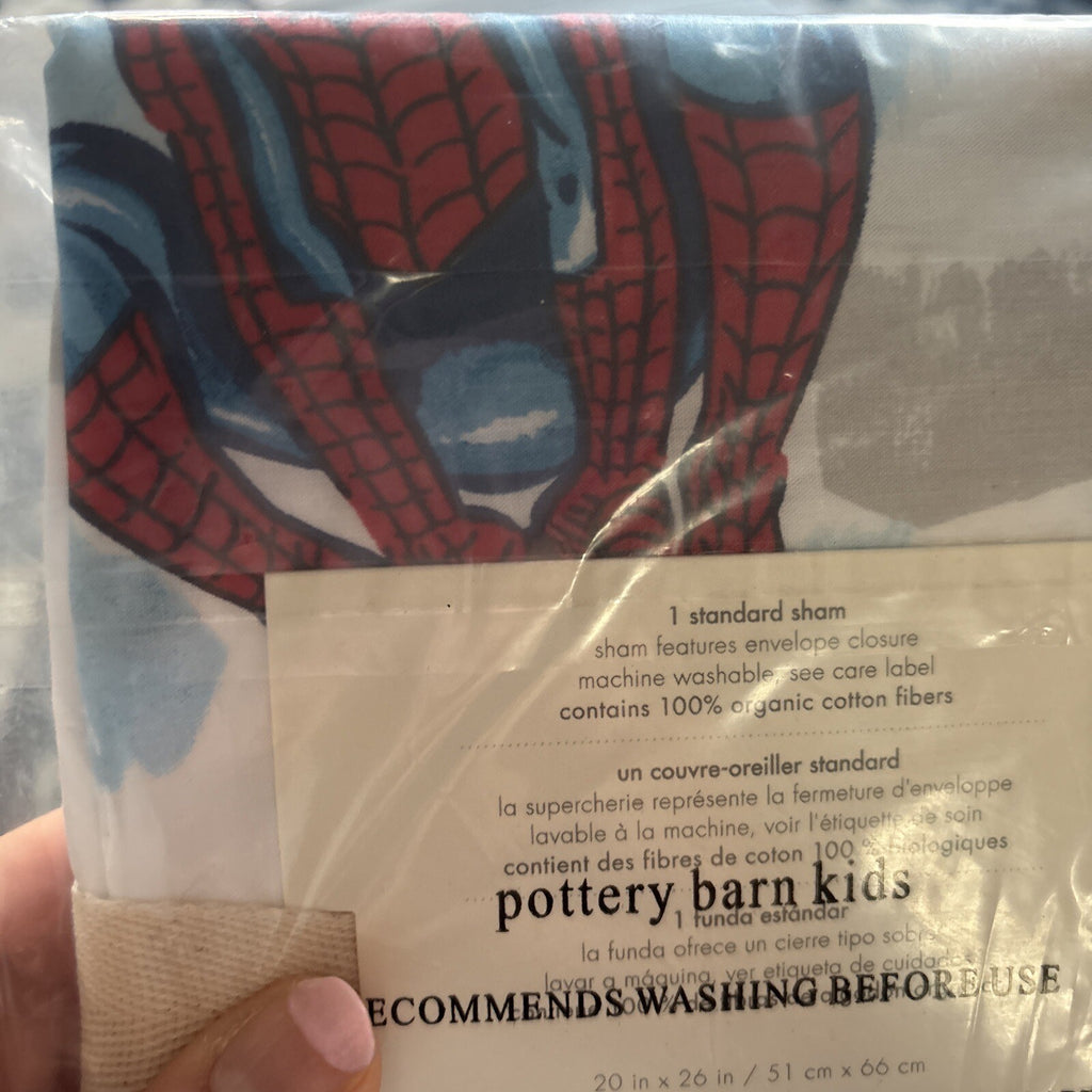Pottery Barn Mavel Disney superhero party Gift holiday school boy pillow SHAM -
