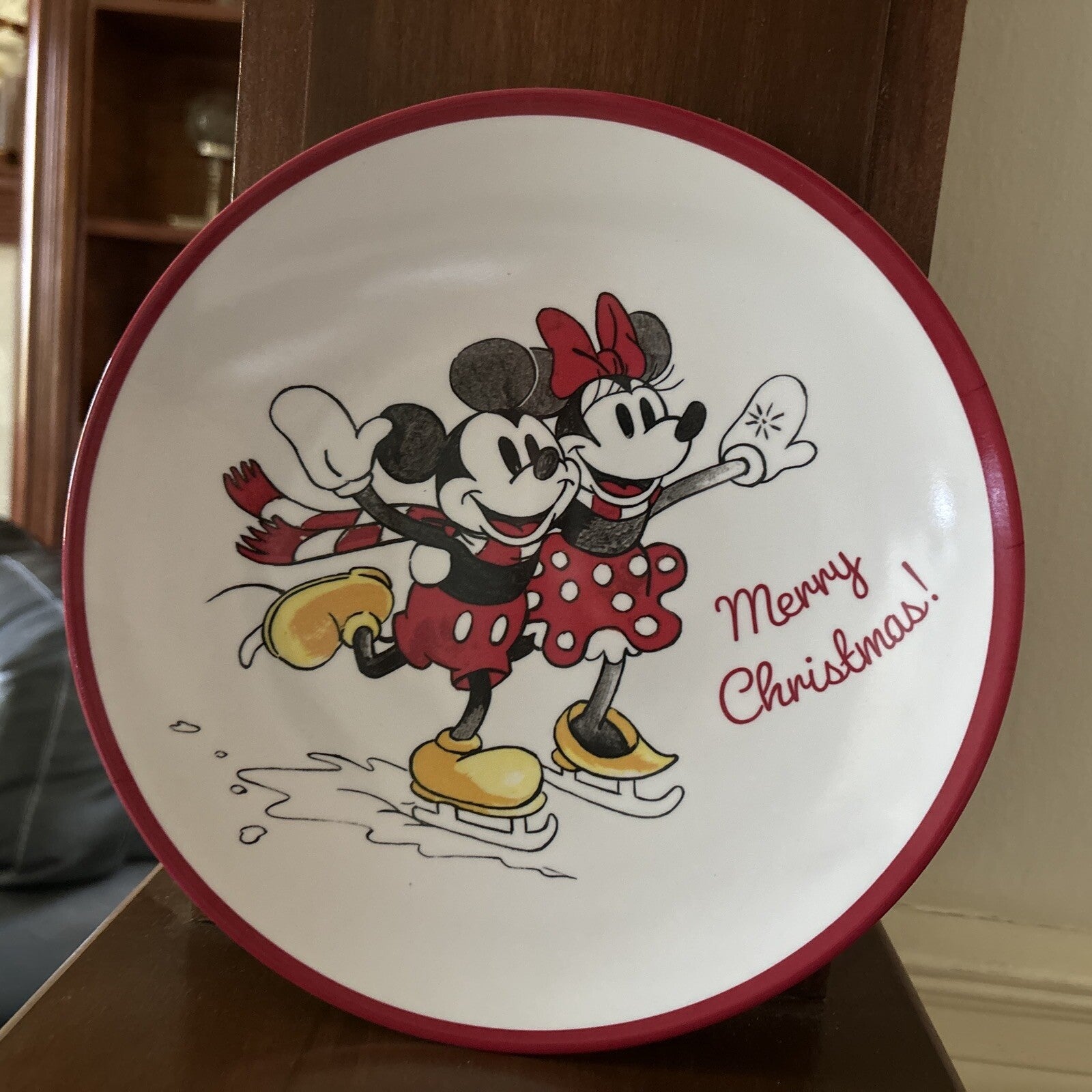 Pottery Barn Mickey Mouse DINNER SET PLATE Holiday Disney Christmas party kid 8