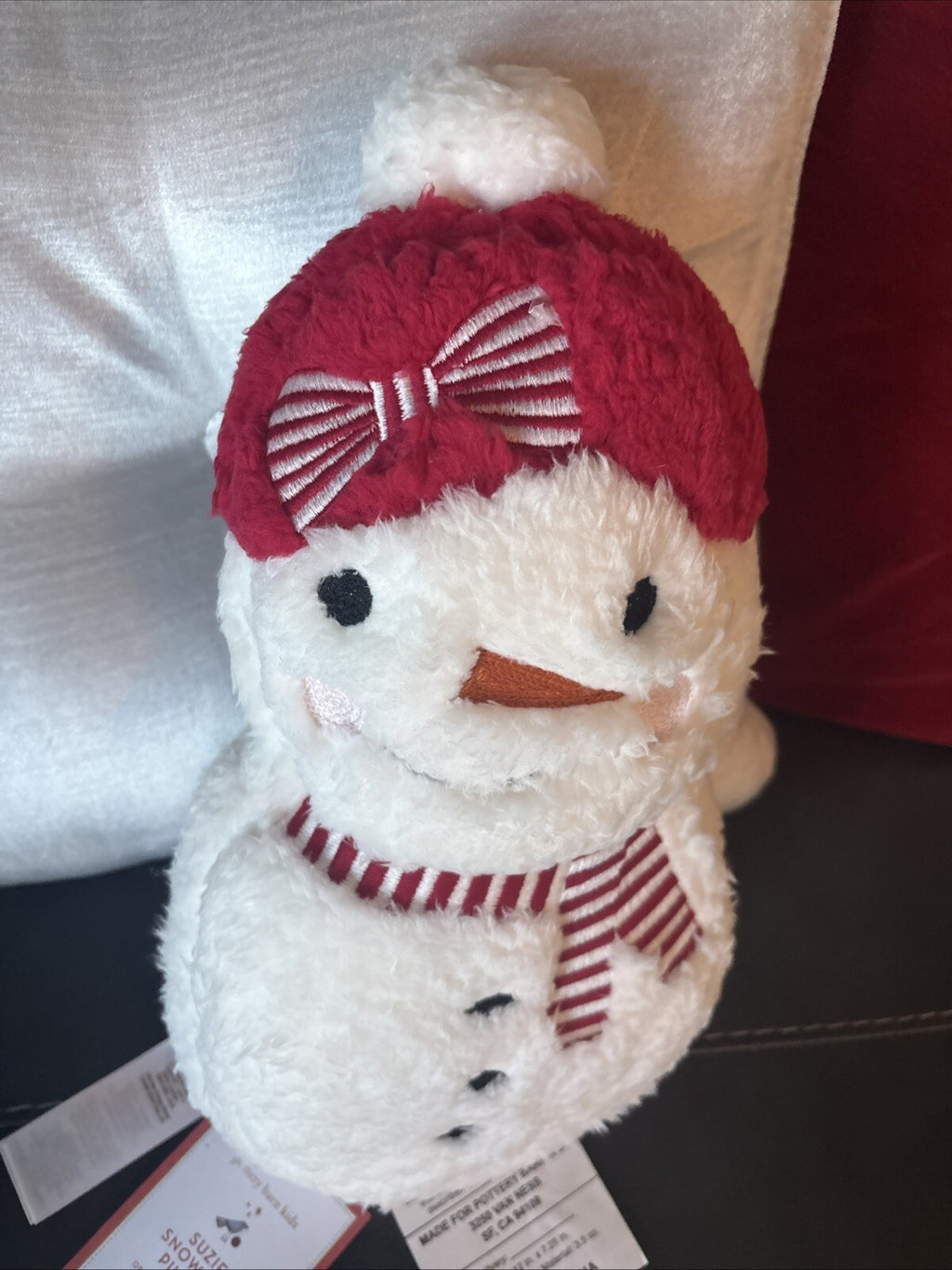 Pottery Barn Snowman Christmas pillow Seuss Holiday Gift party Disney girl Kid -