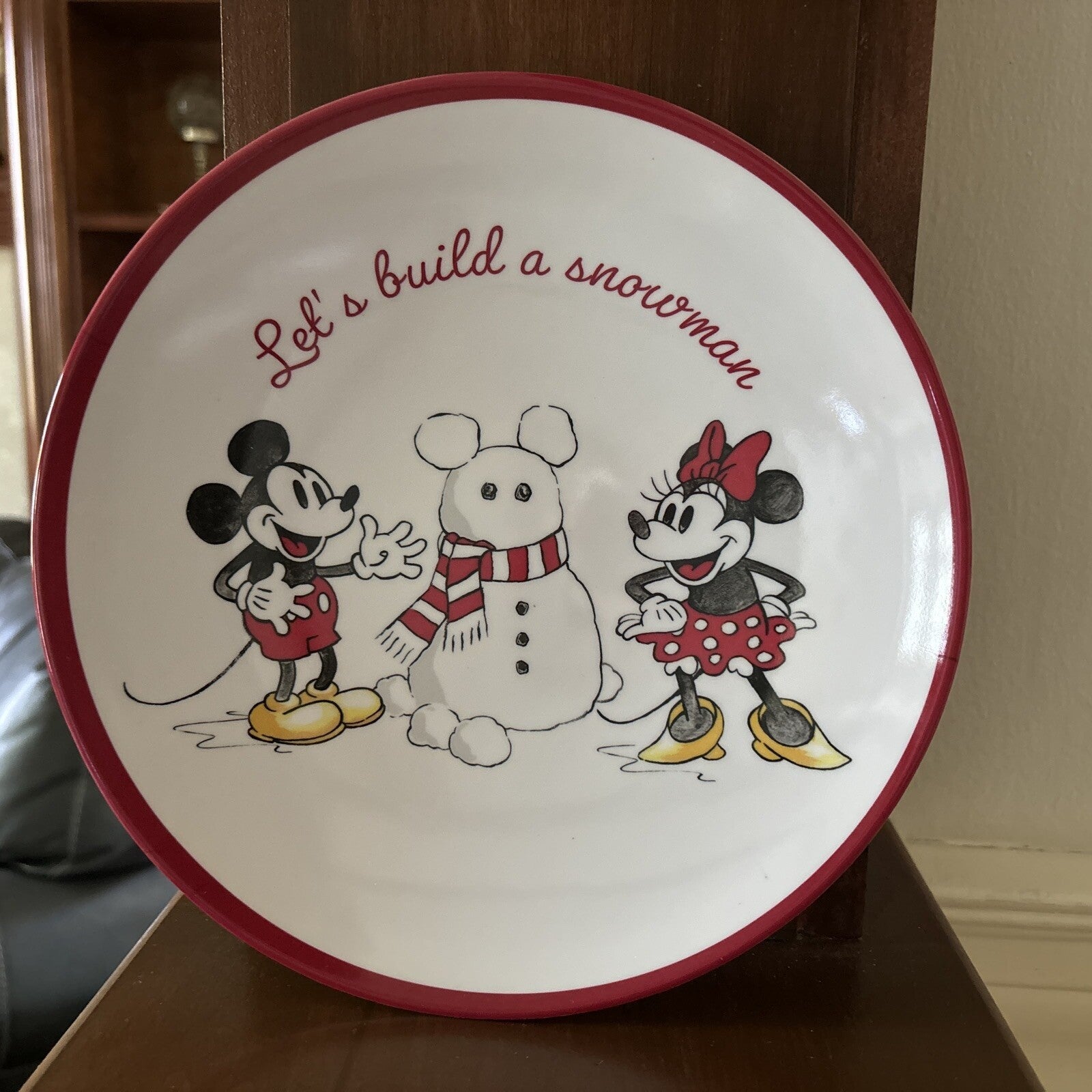 Pottery Barn Mickey Mouse DINNER SET PLATE Holiday Disney Christmas party kid 8