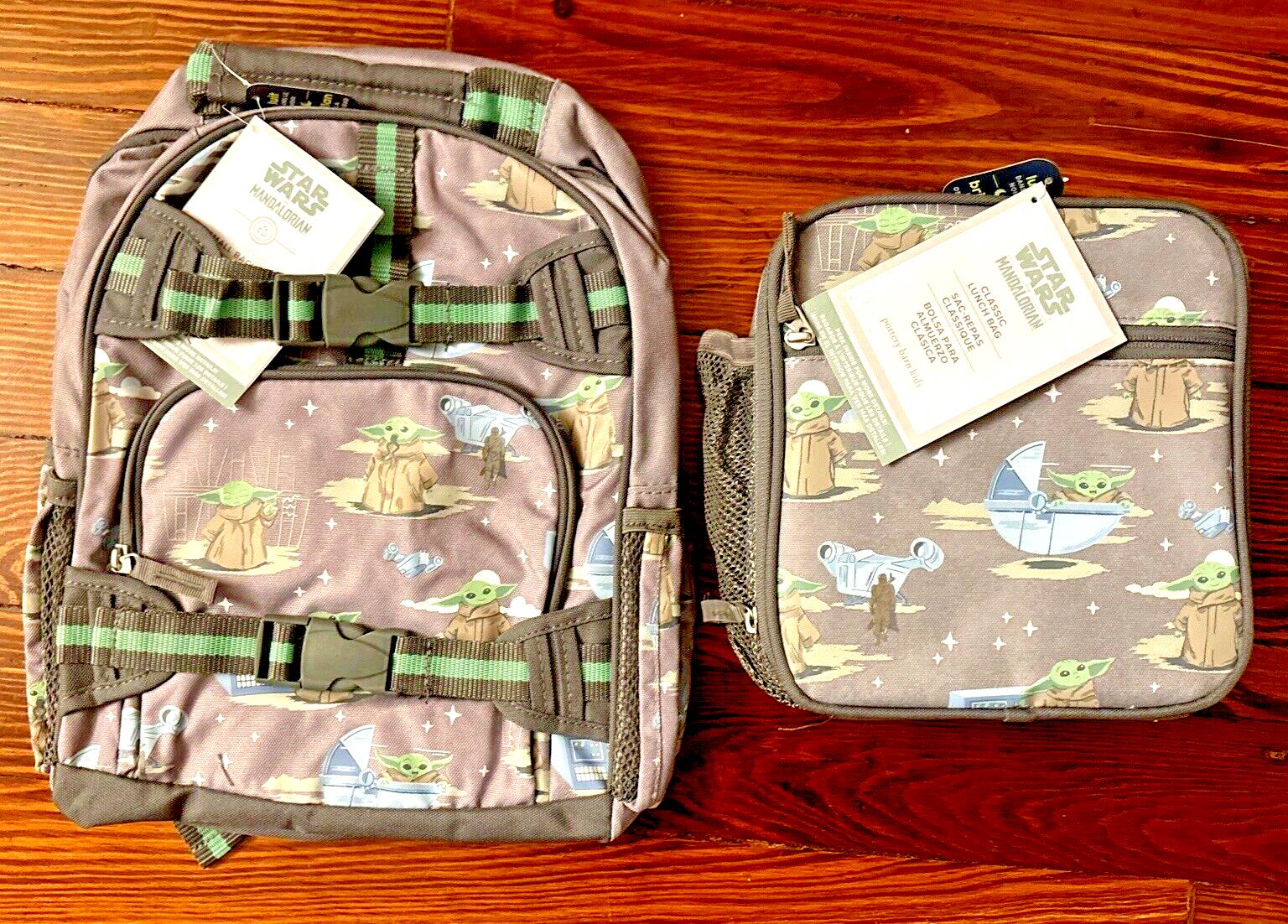 Pottery Barn school STAR WARS Disney BACKPACK +LUNCH Mandalorian Travel Bag ?? .