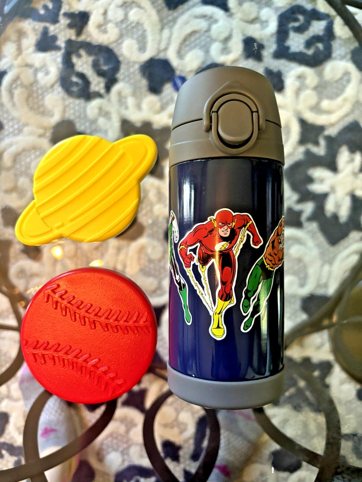 Pottery barn school marvel Flash Batman justice league WATER Travel boy pre k .
