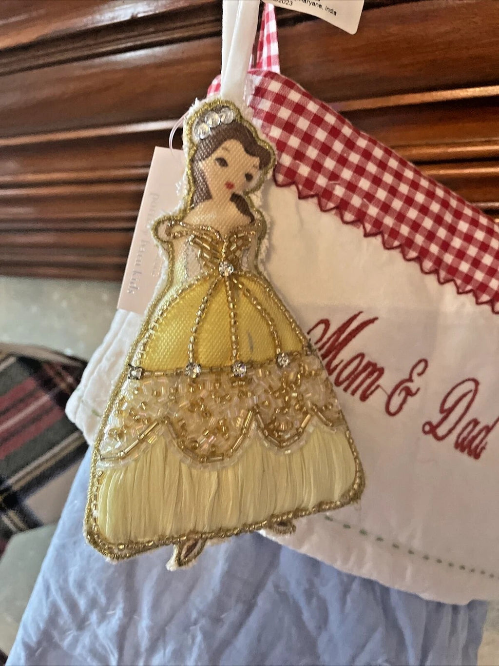 pottery barn holiday ornament Christmas gift party Belle Princess School girl ??