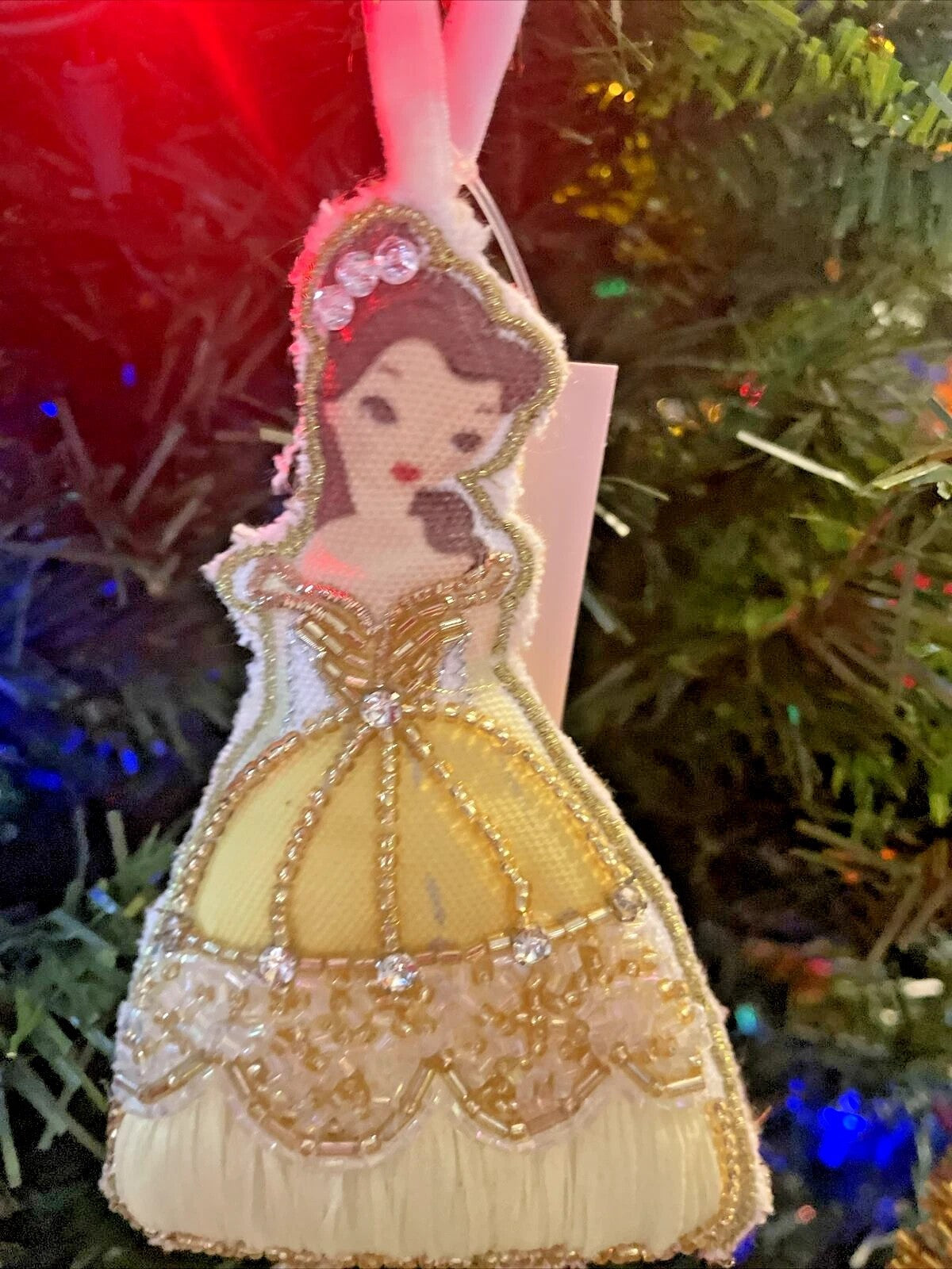 pottery barn holiday ornament Christmas gift party Belle Princess School girl ??