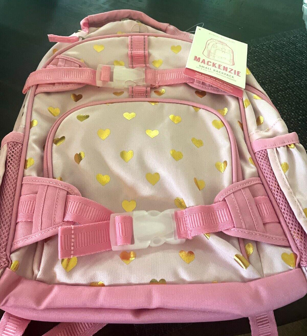 Pottery Barn school Disney Glitter BACKPACK +Lunch Heart Rainbow girl pink ?? 1