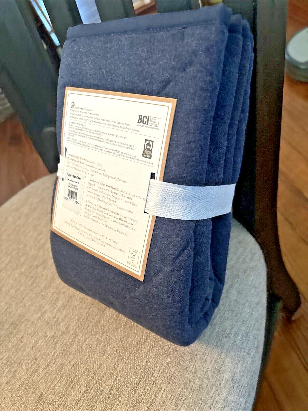 Pottery Barn holiday gift party grogu space Blue PILLOW SHAM boy travel dorm -