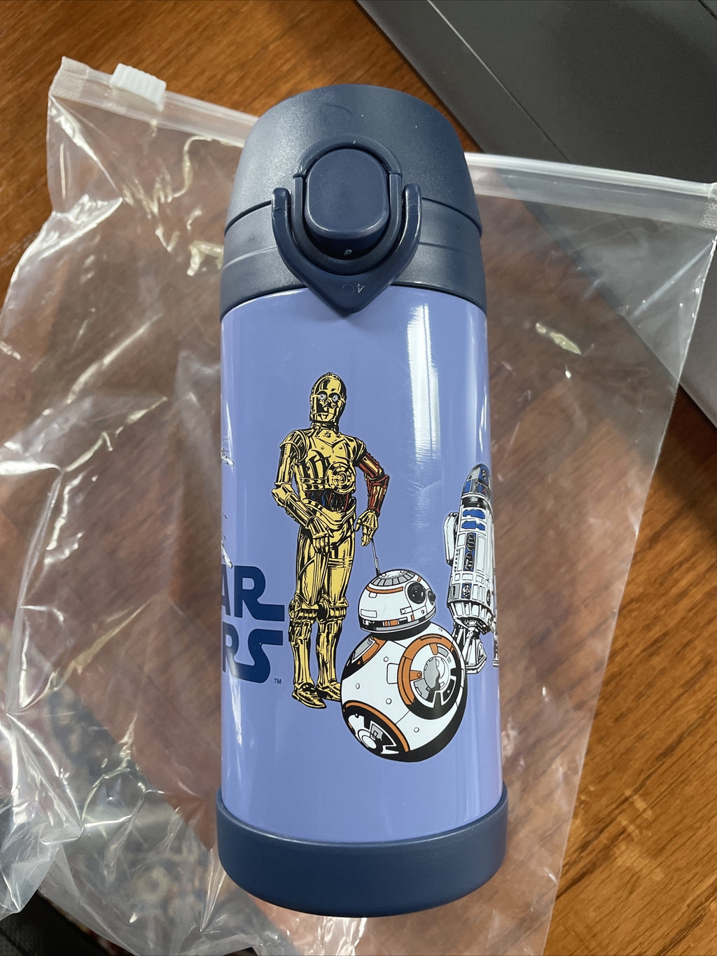 school Pottery barn Disney STAR WARS WATER BOTTLE Droid Jedi space mandalorian .