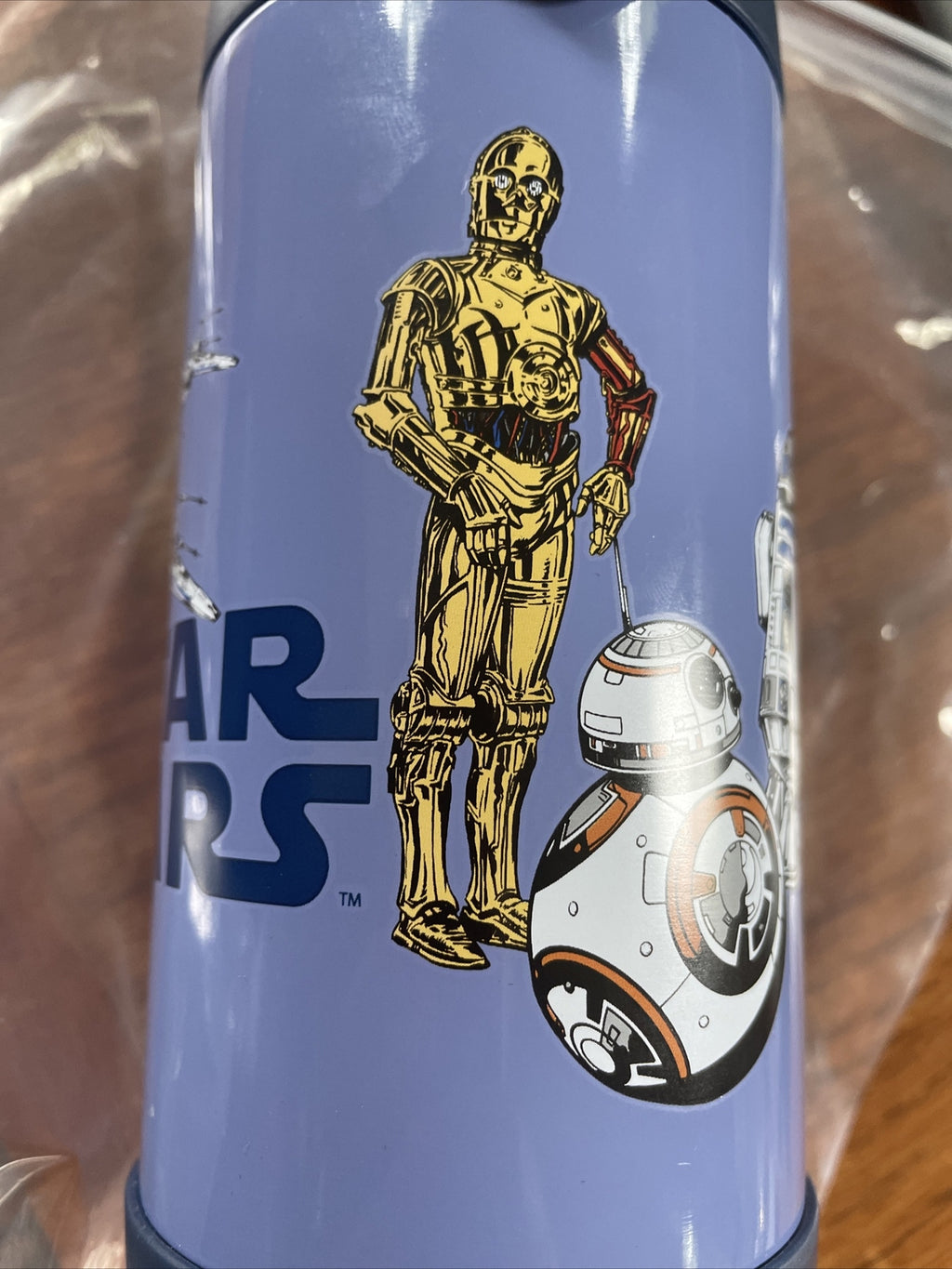 school Pottery barn Disney STAR WARS WATER BOTTLE Droid Jedi space mandalorian .