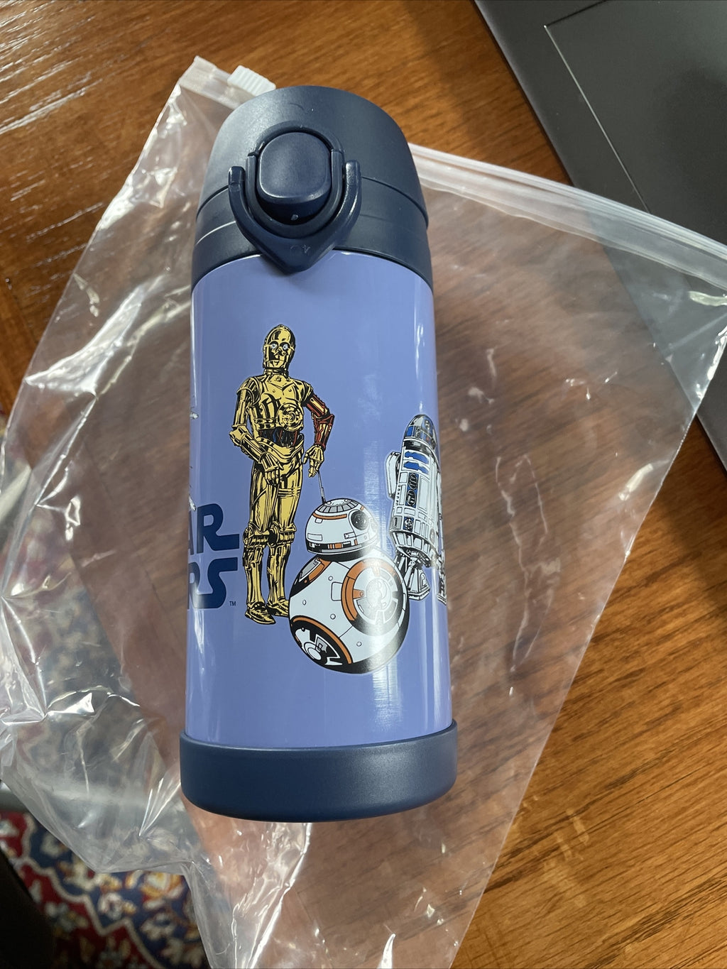 school Pottery barn Disney STAR WARS WATER BOTTLE Droid Jedi space mandalorian .